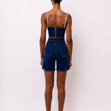 Raye | Diamante Trim Denim Shorts